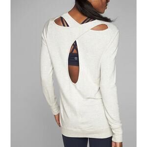 Athleta Cream Cutout Back Tank Top